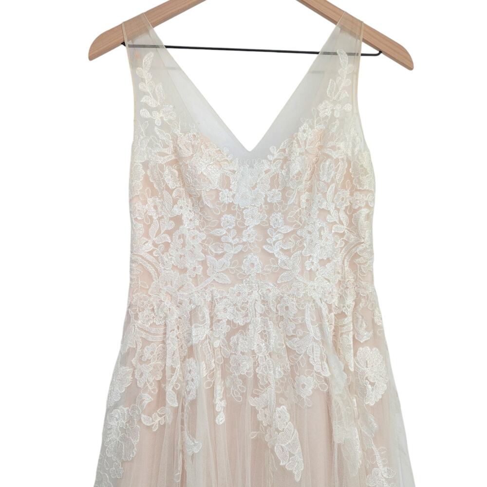 Willowby by Watters Reagan Gown Tulle Lace Wedding Dress Size 6 - Picture 3 of 5